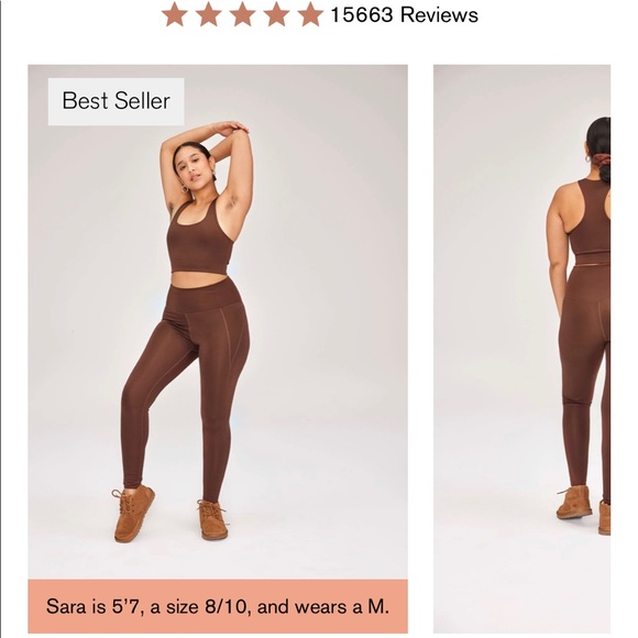 Compressive High-Rise Legging In Color “Earth” - Picture 4 of 6